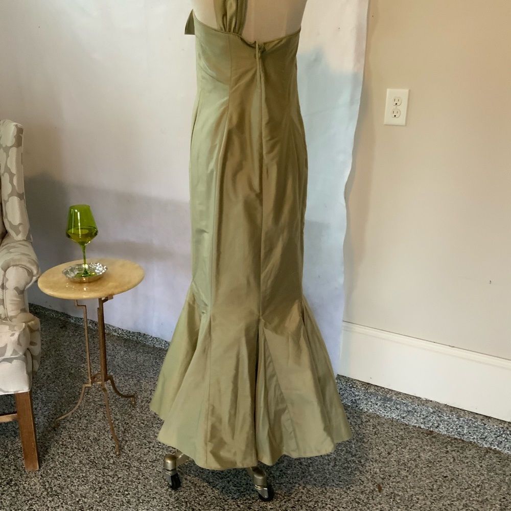 Green evening gown